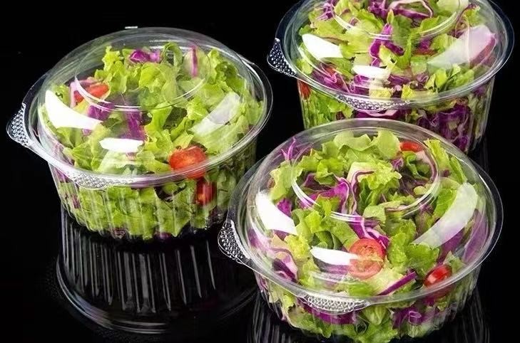 Transparent Round Vegetable Box With Lid high quality