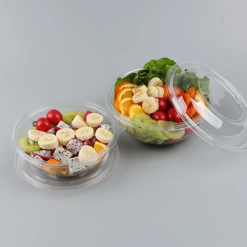 Transparent Round Vegetable Box With Lid